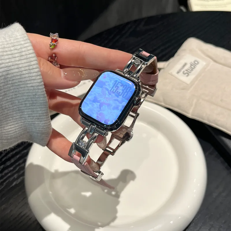 Miss Wrist Apple Compatibility Watch Band 135 200m Leather-2