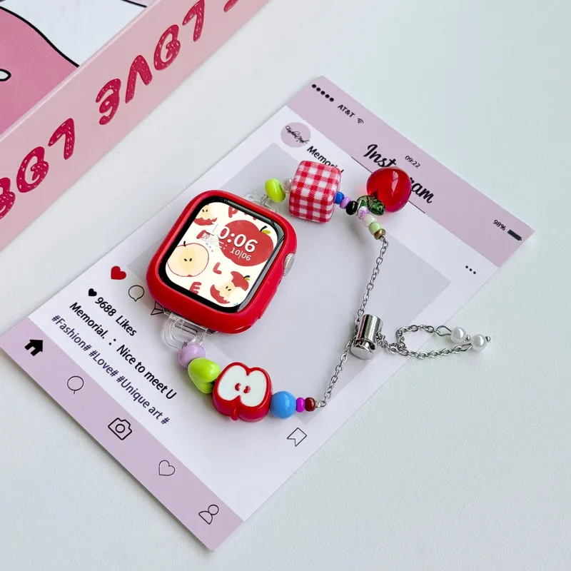 Miss Wrist Xiaomi Red Beige Compatibility Watch Band 130 180mm Metal-1