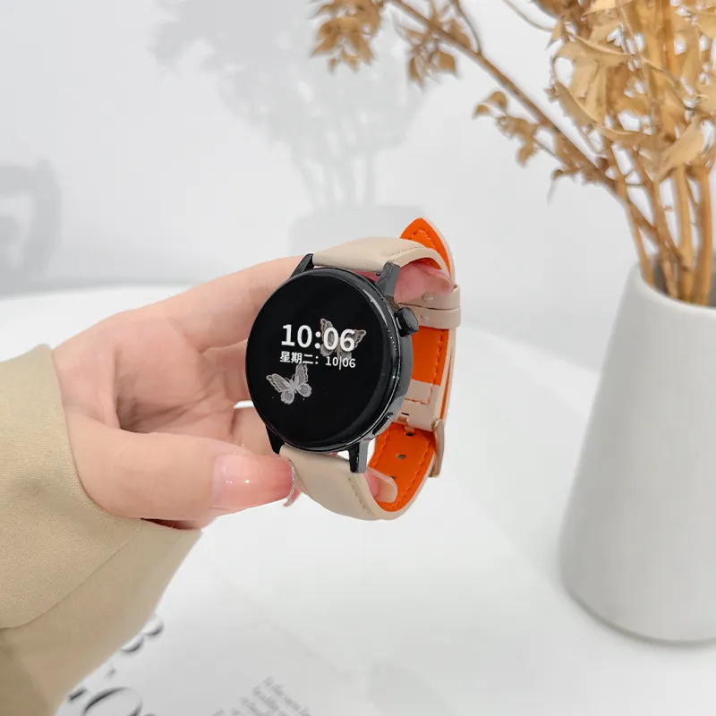 Miss Wrist Huawei Compatibility Watch Band 20mm Artificial Leather Material-9