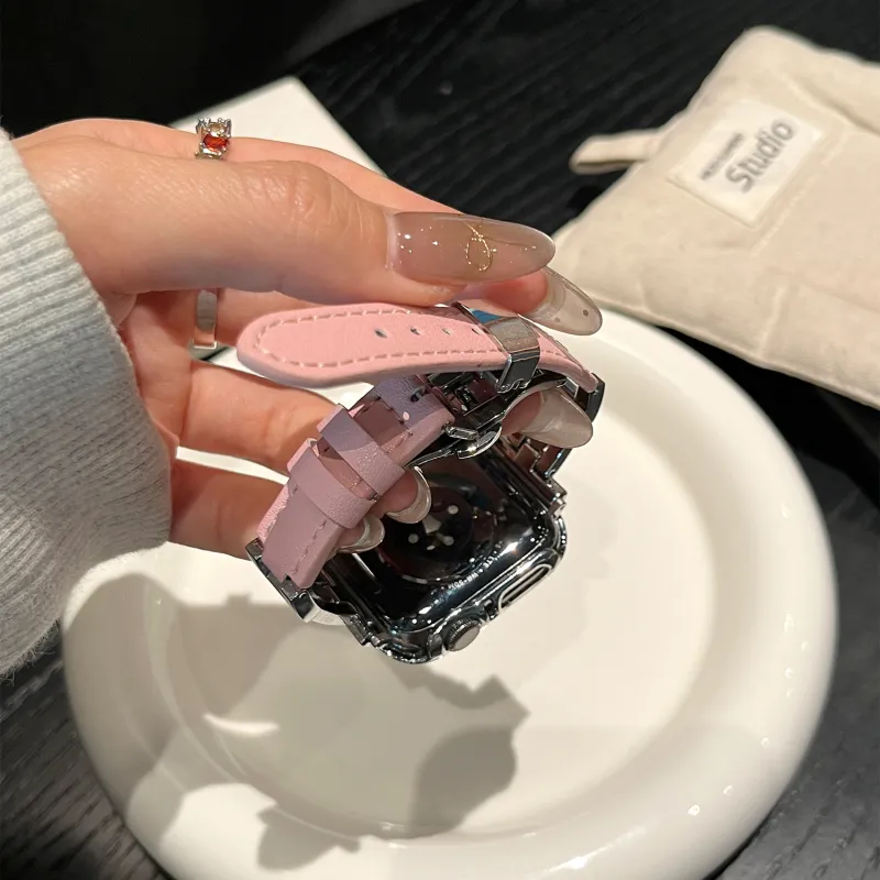 Miss Wrist Apple Compatibility Watch Band 135 200m Leather-4