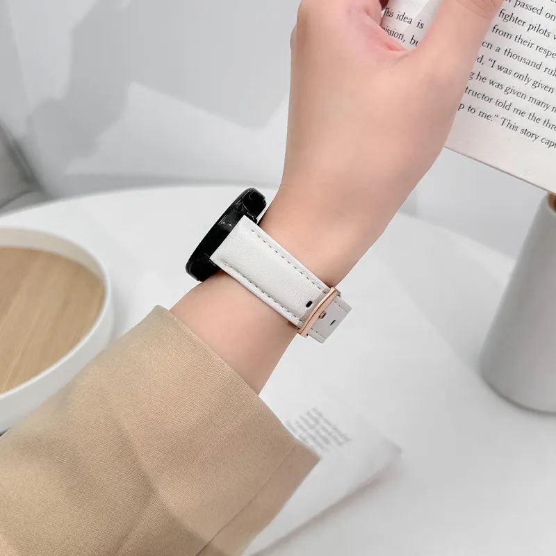 Miss Wrist Huawei Compatibility Watch Band 20mm Artificial Leather Material-4
