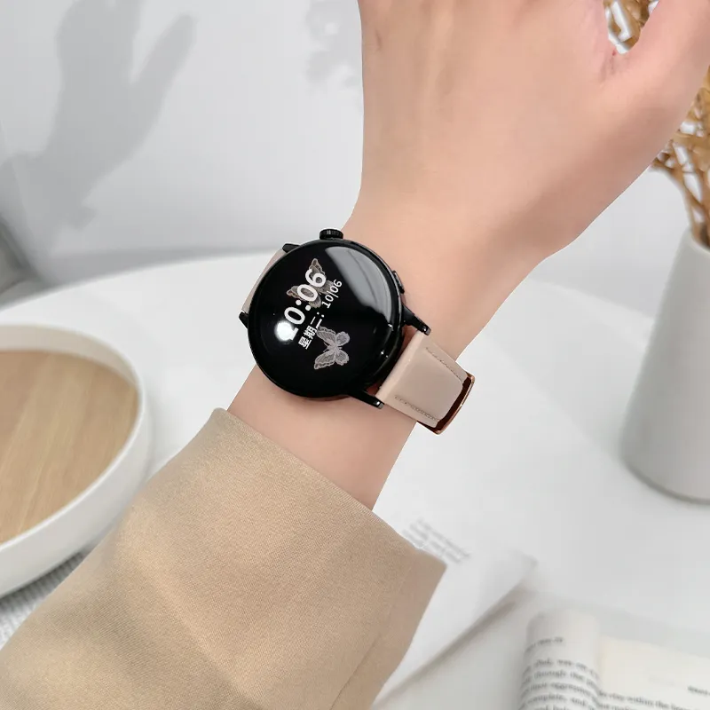 Miss Wrist Huawei Compatibility Watch Band 20mm Artificial Leather Material-10