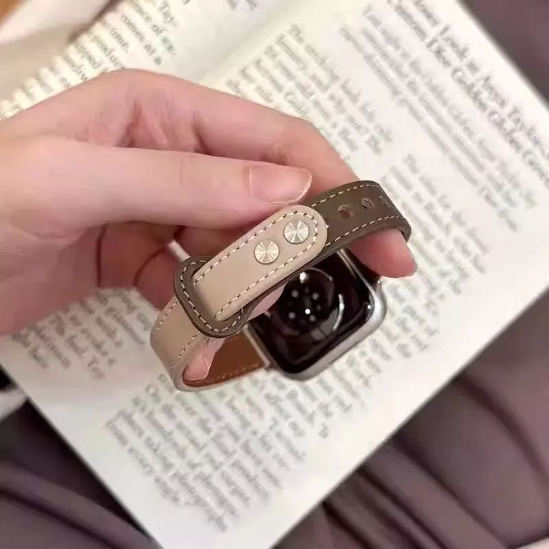 Miss Wrist Watch Band Apple Compatibility 135 200mm Artificial Leather Material-3