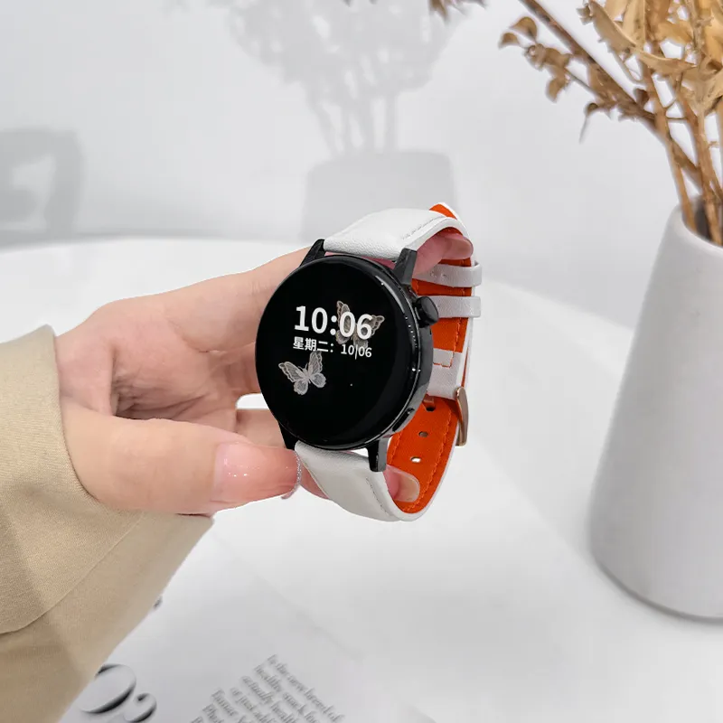 Miss Wrist Huawei Compatibility Watch Band 20mm Artificial Leather Material-2