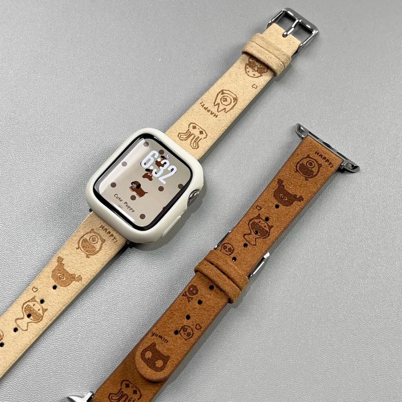 Miss Wrist Apple Compatibility Watch Band 12.5 21cm Artificial Leather Material-6