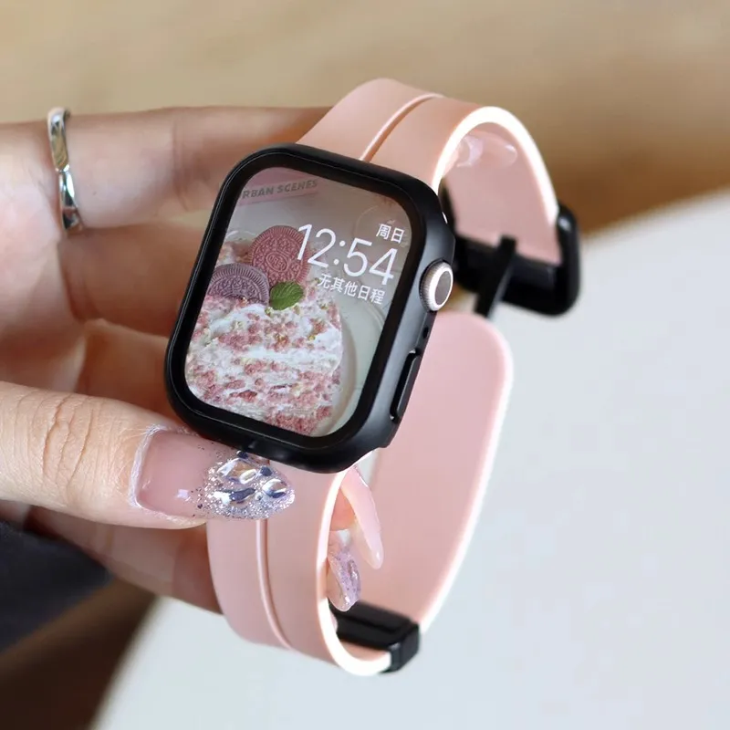 Miss Wrist Apple Compatibility Watch Band Rubber Band Material-11