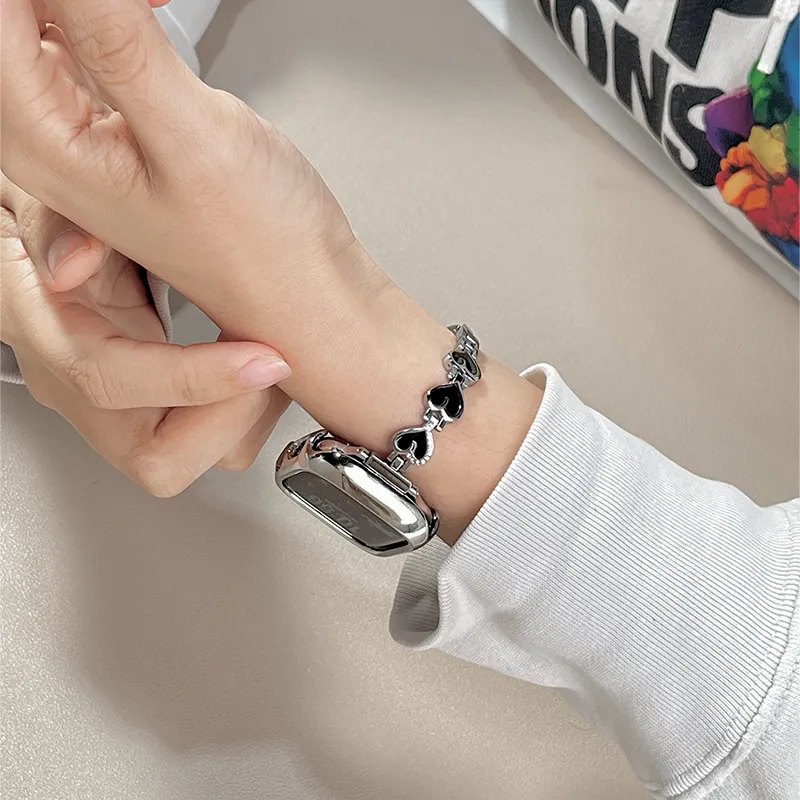 Miss Wrist Watch Bands Apple Compatibility 145~208mm Metal Unisex-9