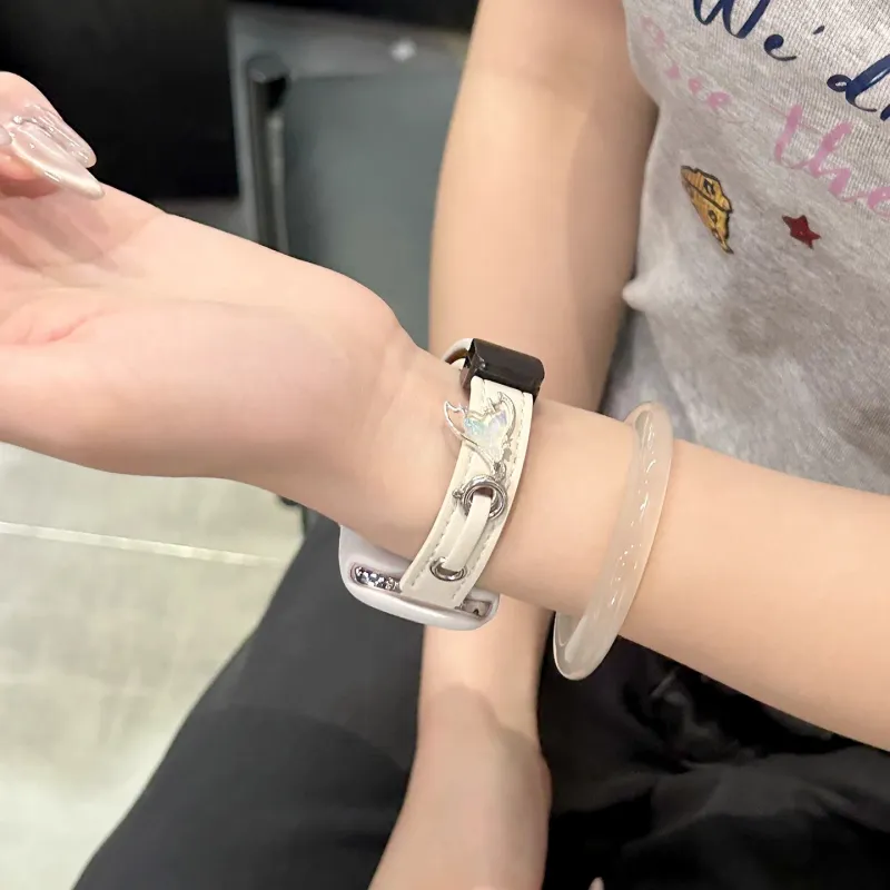 Miss Wrist Apple Compatibility Watch Band 130 180mm Artificial Leather Material-4