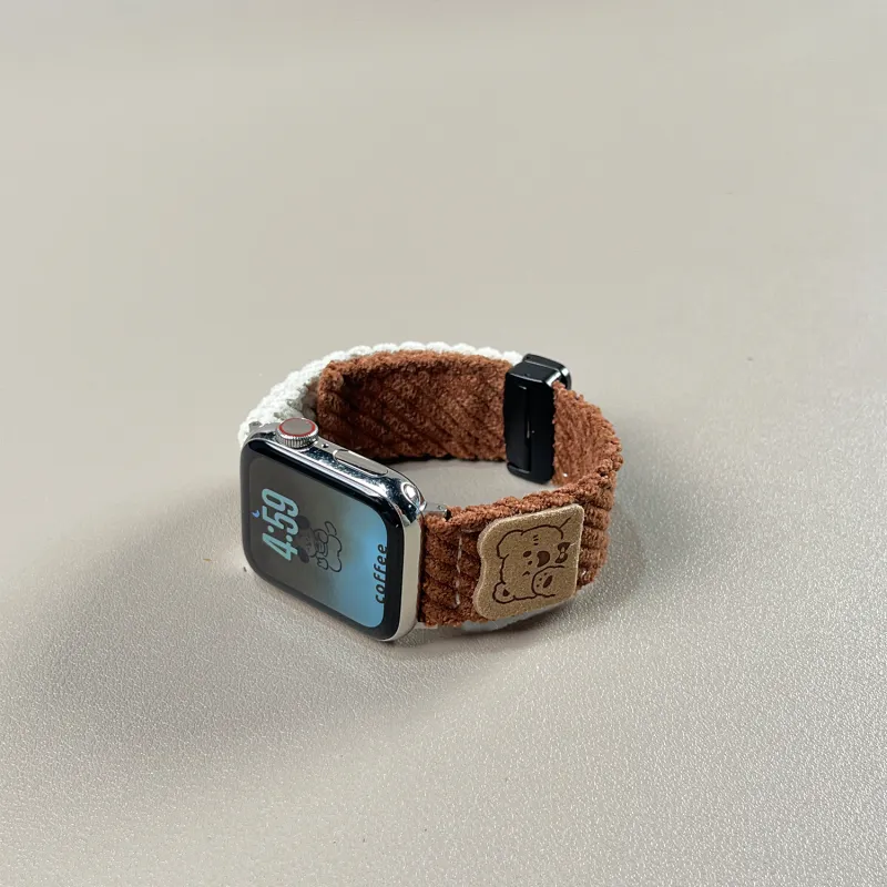 Miss Wrist Apple Compatibility Watch Band 145~208mm Corduroy Material-7