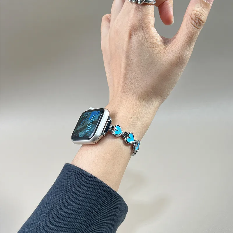 Miss Wrist Watch Bands Apple Compatibility 145~208mm Metal Unisex-4