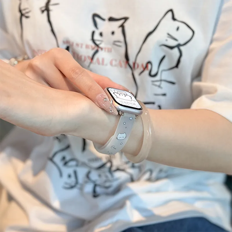 Miss Wrist Apple Compatibility Watch Band 130 180mm Silicone Material-15