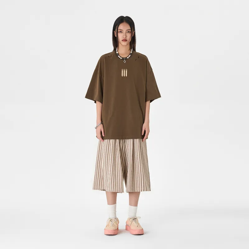 JHYQ Casual Shorts Unisex Light Coffee-2