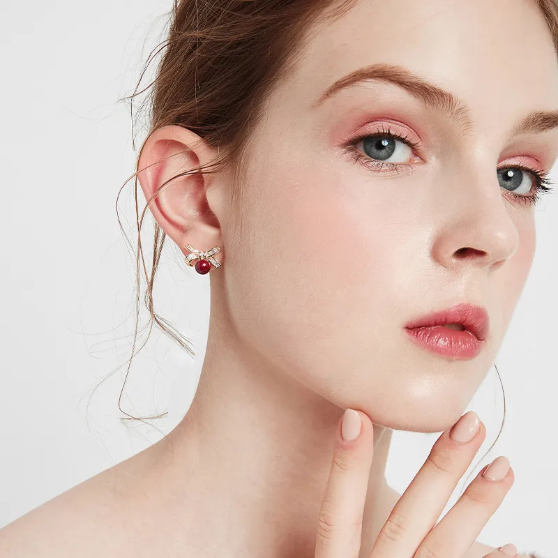 JAY Faux Pearl Stud Earrings Women's-3