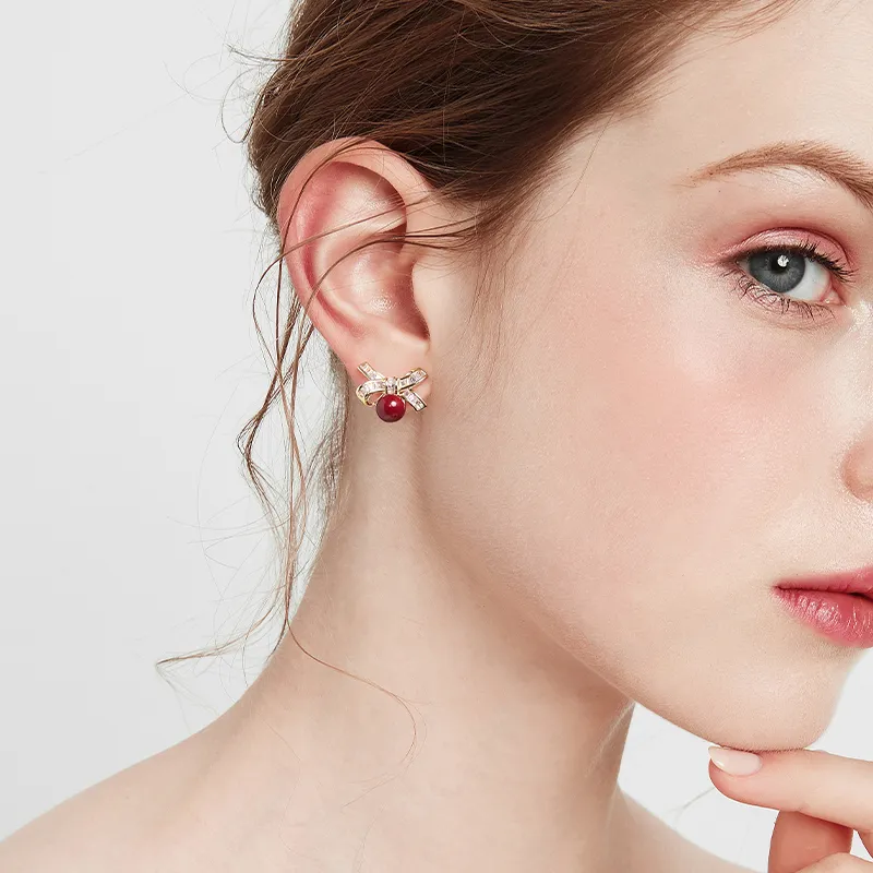 JAY Faux Pearl Stud Earrings Women's-1
