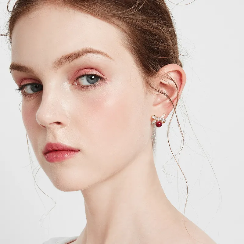 JAY Faux Pearl Stud Earrings Women's-5