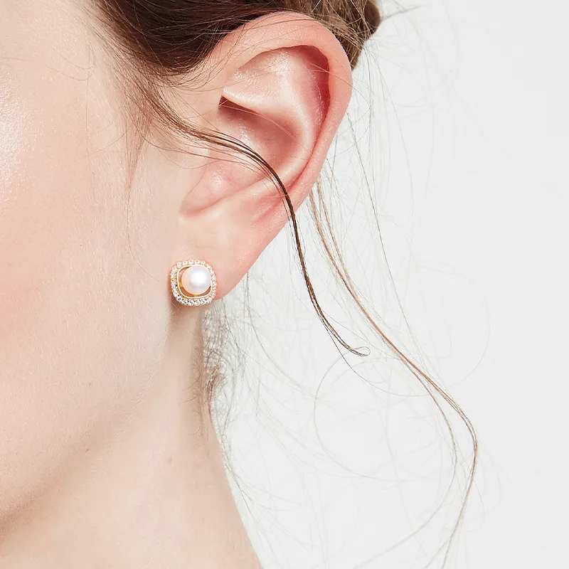 JAY 925 Sterling Silver Stud Earrings Women's-6