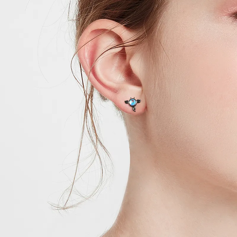 JAY 925 Sterling Silver Stud Earrings Unisex-2