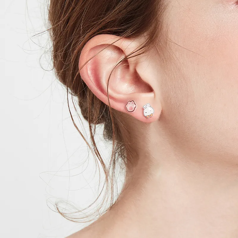 JAY 925 Sterling Silver Stud Earrings Women's-9