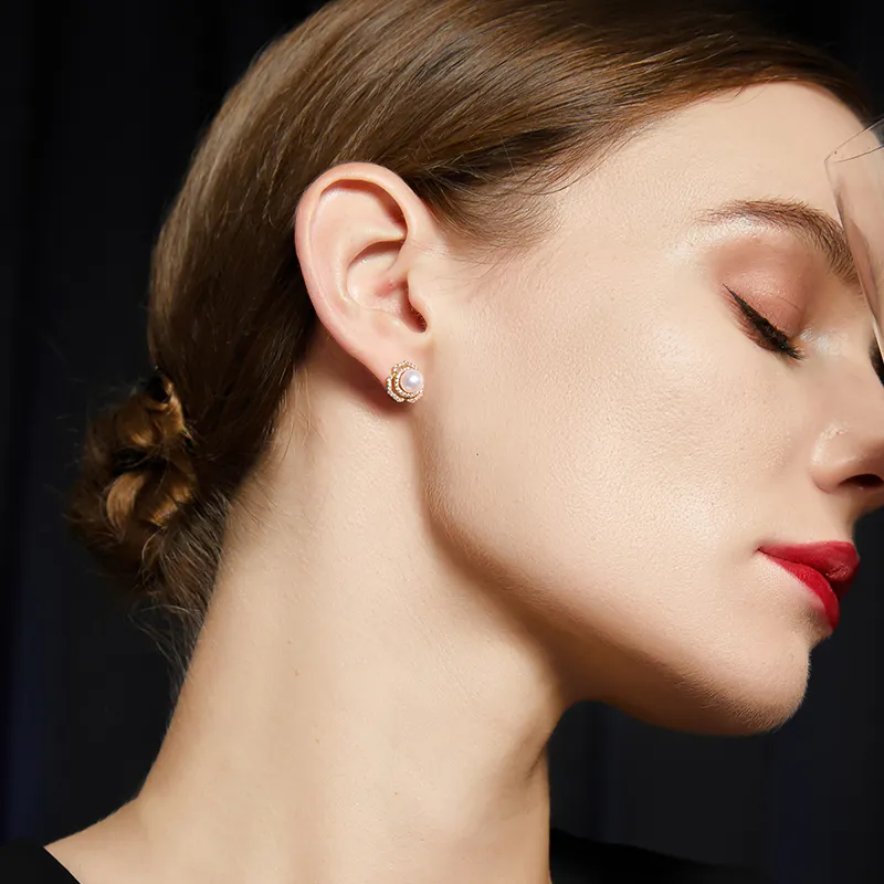 JAY 925 Sterling Silver Stud Earrings Women's-4