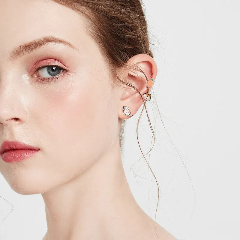 JAY 925 Sterling Silver Stud Earrings Women's-11