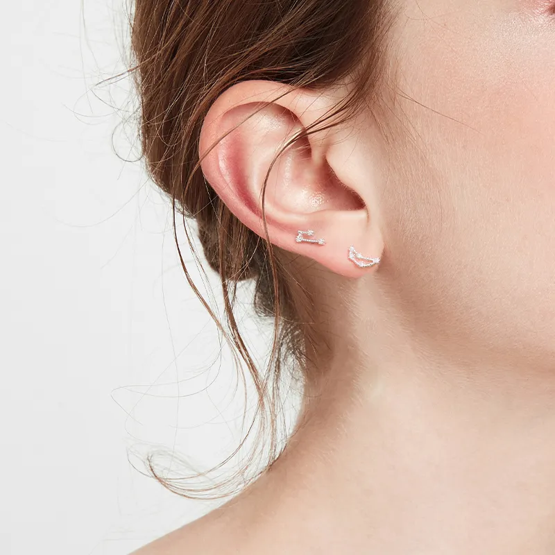 JAY S999 Fine Silver Stud Earrings Unisex-3