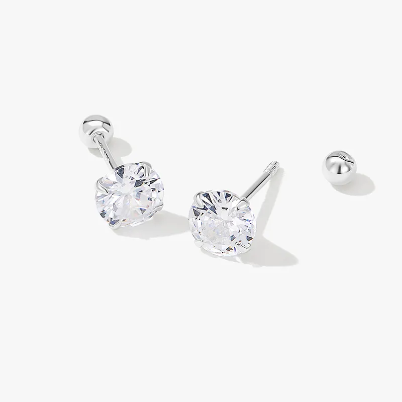JAY 999 Fine Silver Stud Earrings Unisex-1