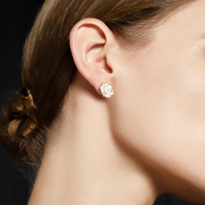 JAY S925 Silver Stud Stud Earrings Women's-3
