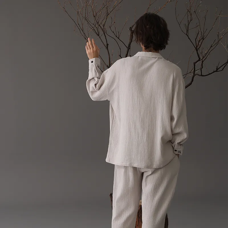 Tianmicat Pajama Set Men's 2 Pack Silver Sand Gray-1