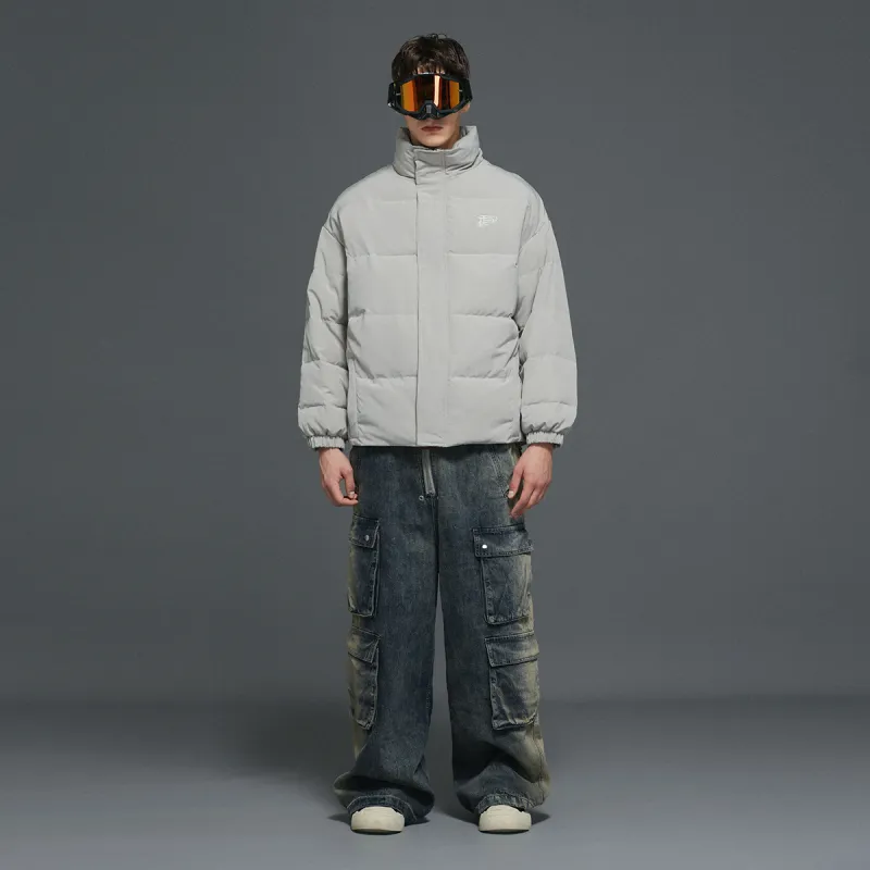 POINTLIMIT Puffer Jacket Unisex Black/Beige-11
