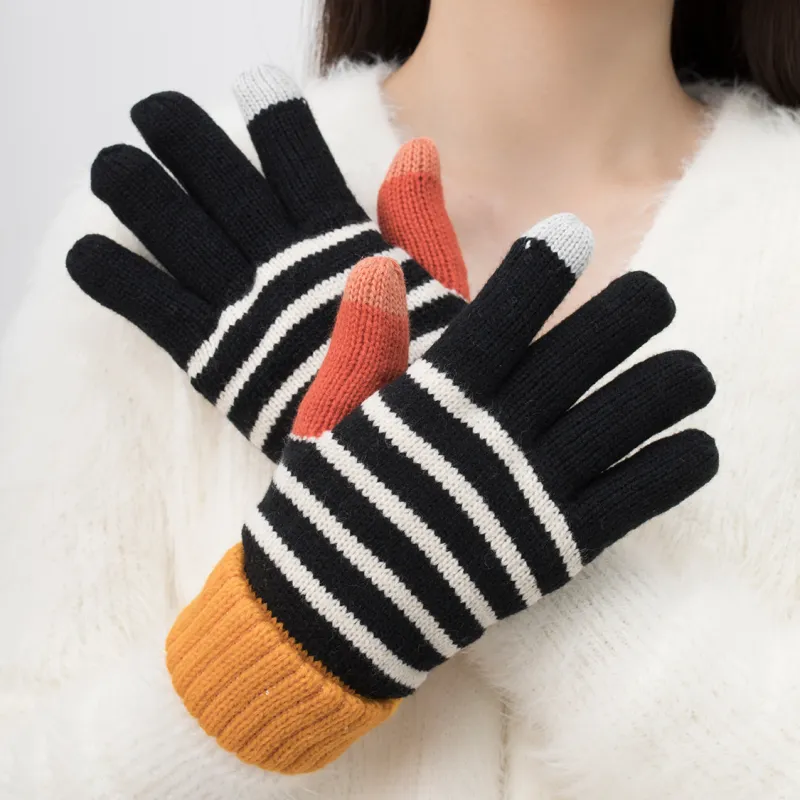 Clect Acrylic Knit Gloves Women's-6