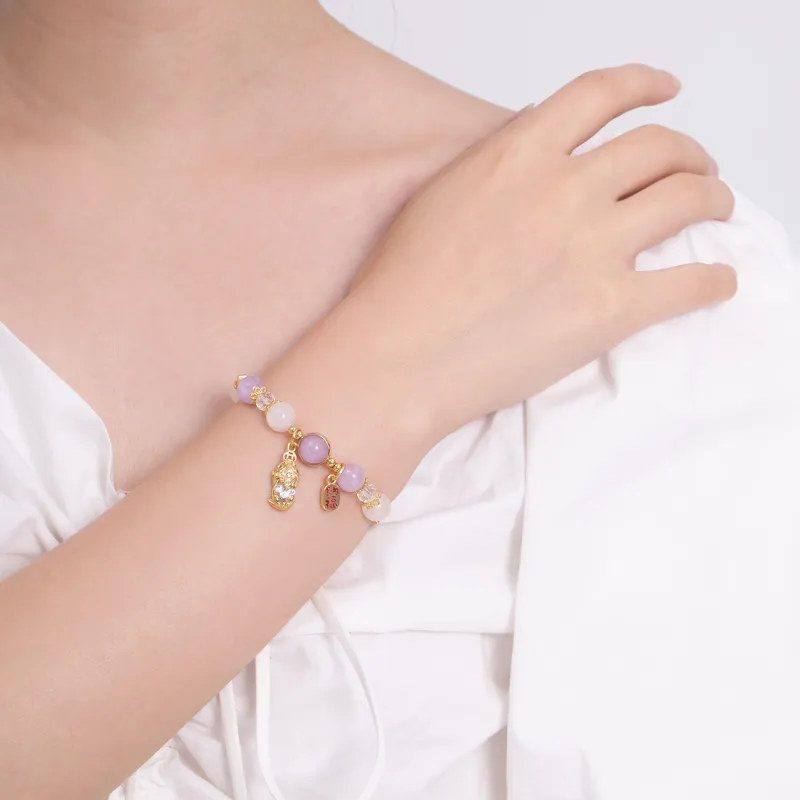 Clect Pink Crystal Bracelets Women's-3