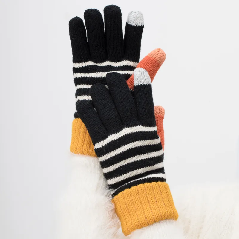 Clect Acrylic Knit Gloves Women's-7