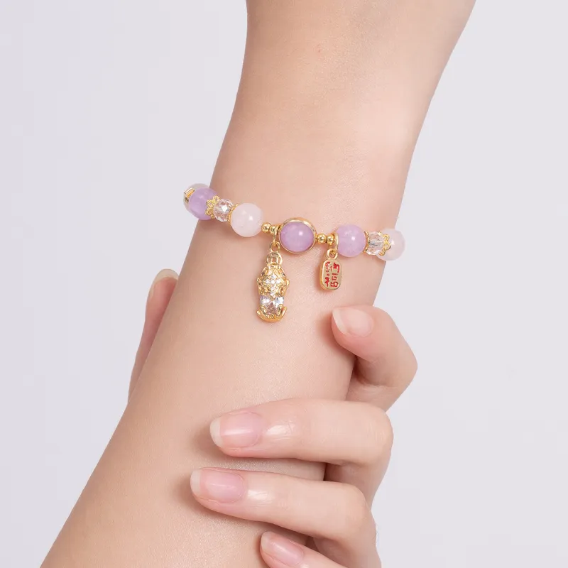 Clect Pink Crystal Bracelets Women's-6