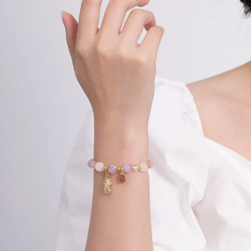 Clect Pink Crystal Bracelets Women's-4