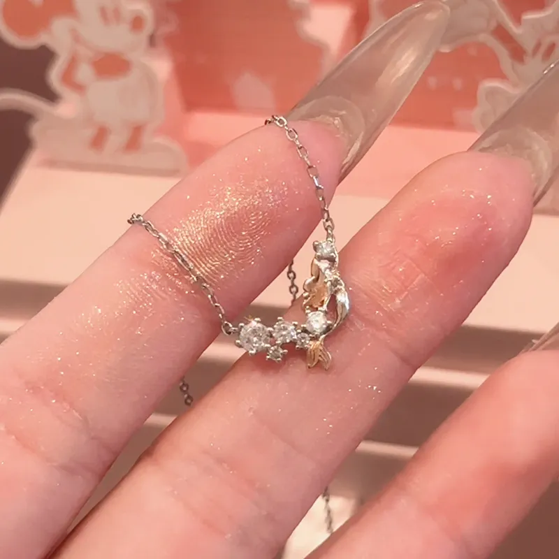 Disney Princess S925 Silver Necklaces Women's-2