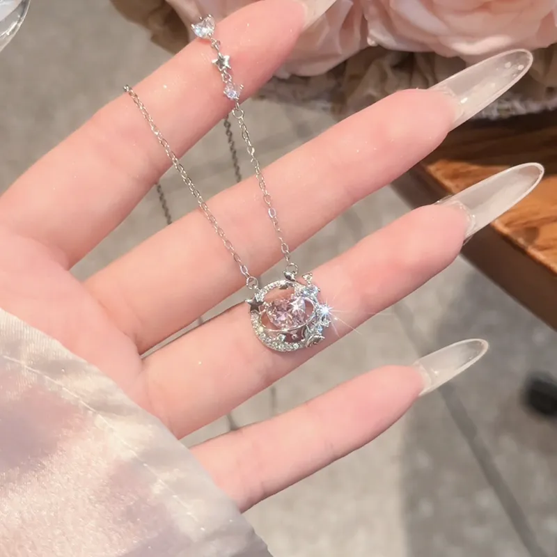 Disney Princess S925 Silver Necklaces Women's-12