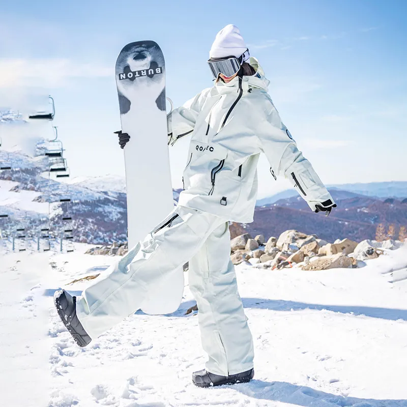 LA QOMOTEC Ski Pants Unisex Light Green-2
