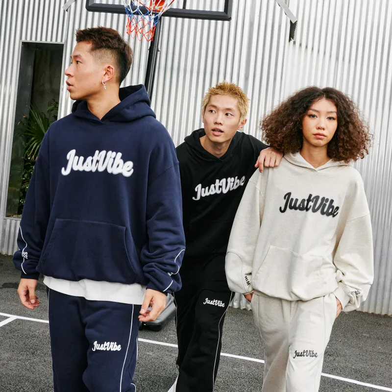 JUST VIBE Sweatshirts Unisex Navy Blue-3