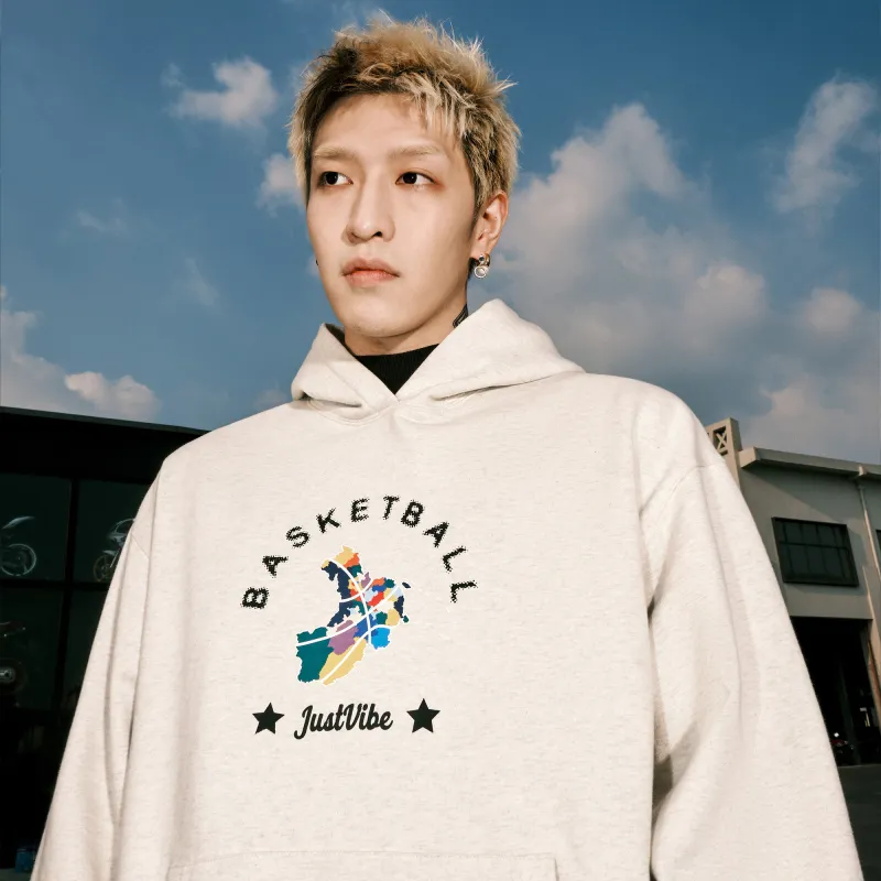 JUST VIBE Sweatshirts Unisex Light Gray-3