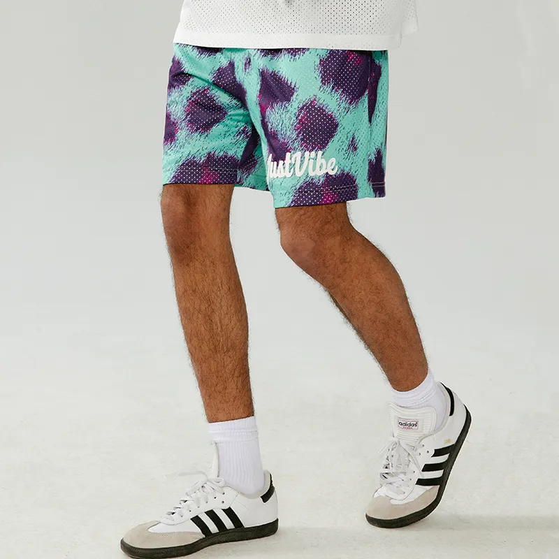 JUST VIBE Casual Shorts Unisex Spot Leopard Print-2