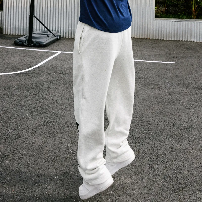 JUST VIBE Casual Pants Unisex Light Gray-6