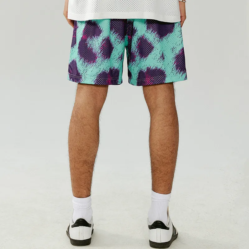 JUST VIBE Casual Shorts Unisex Spot Leopard Print-4