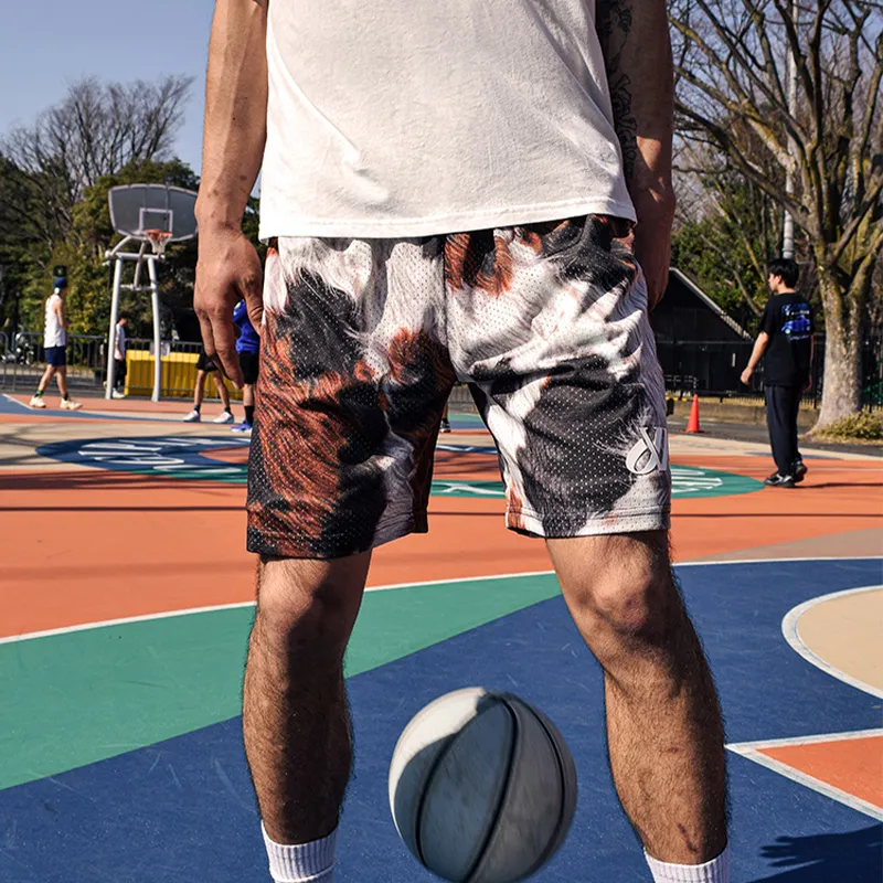JUST VIBE Casual Shorts Unisex Spot Leopard Print Multicolor-5