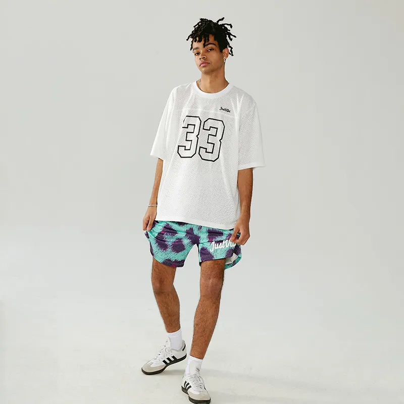JUST VIBE Casual Shorts Unisex Spot Leopard Print-5