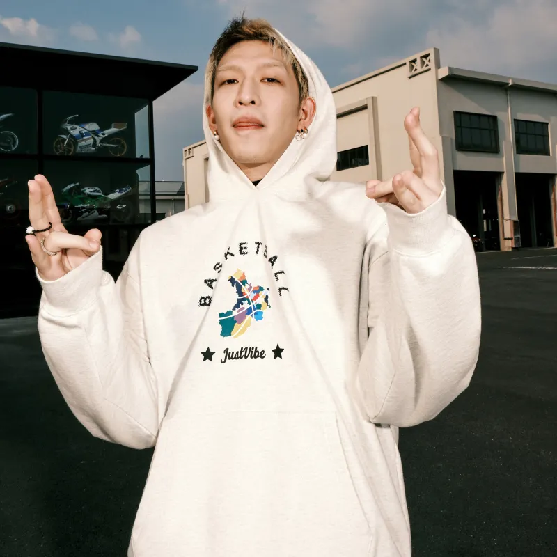 JUST VIBE Sweatshirts Unisex Light Gray-6