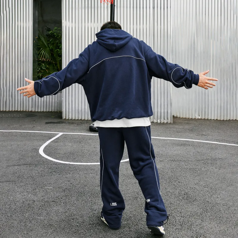 JUST VIBE Sweatshirts Unisex Navy Blue-6