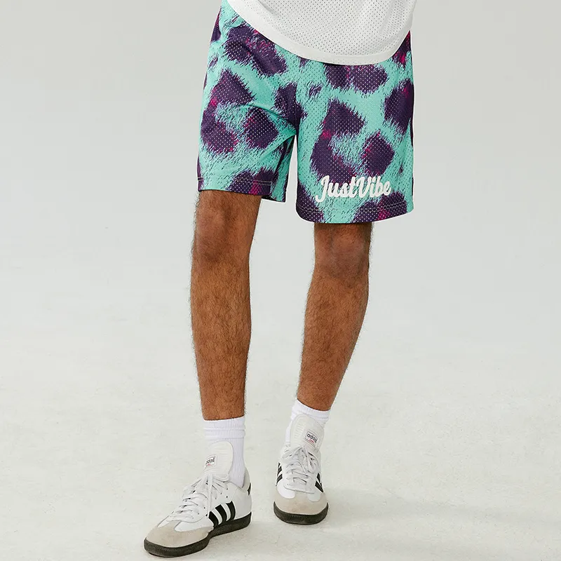 JUST VIBE Casual Shorts Unisex Spot Leopard Print-3