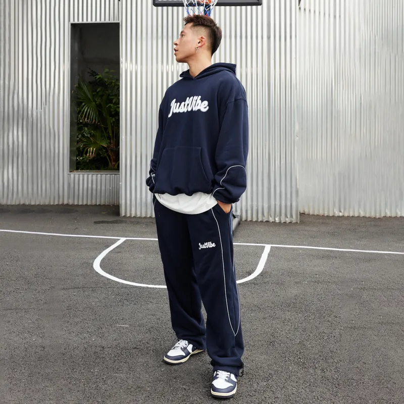 JUST VIBE Sweatshirts Unisex Navy Blue-5