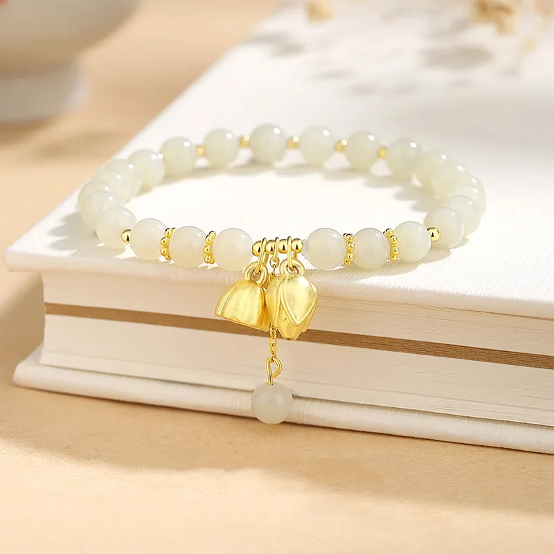 VANA Hetian Jade Pale Greenish White Jade Women's-5