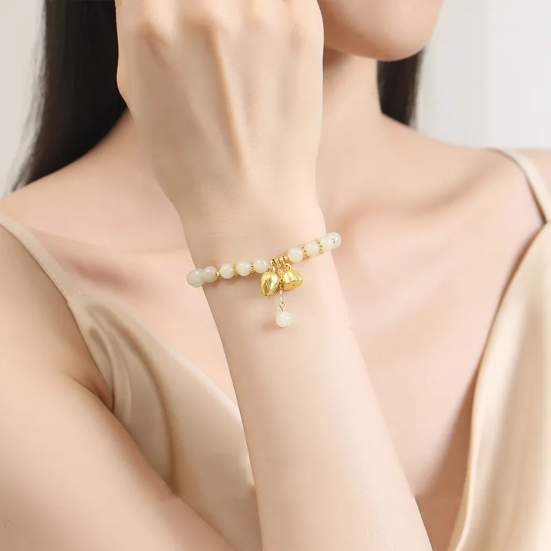 VANA Hetian Jade Pale Greenish White Jade Women's-2